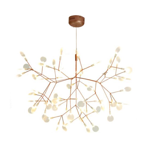 Black/Rose Gold Branching Ceiling Fixture Contemporary Style 30/45 Lights Acrylic Chandelier Light Fixture