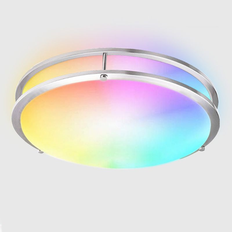 Round Shape LED Intelligent Ceiling Lamp Modern Acrylic 1 Light Flush Mount for Study