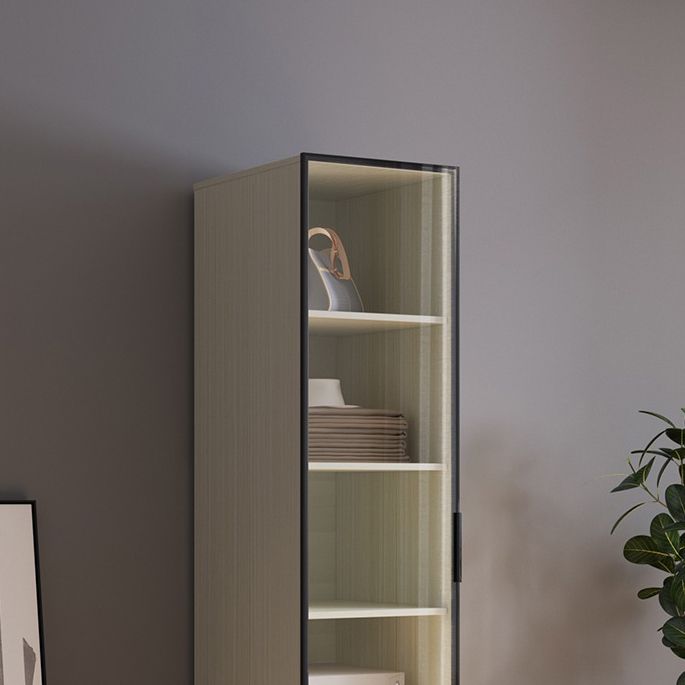 Hinged Storage Cabinet with Shelves Modern Wardrobe Closet for Home