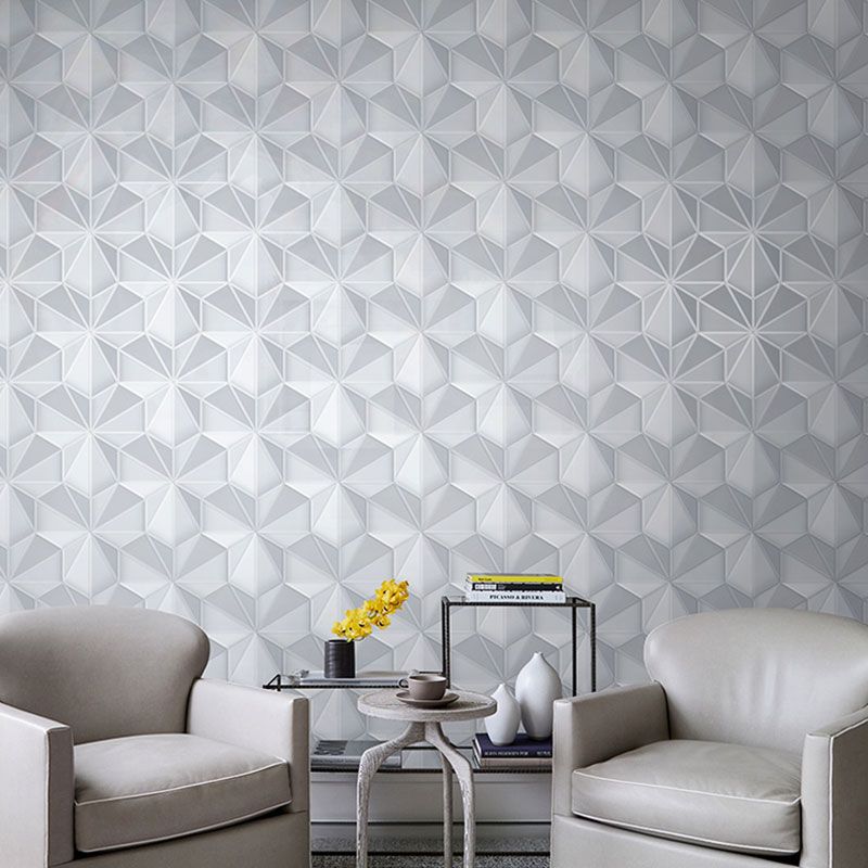 Modern 3D Color Block Wallpaper Roll in Neutral Color Guest Room Wall Art, 33'L x 20.5"W