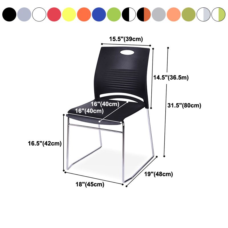 Modern Conference Chair with Mid Back Ergonomic Office Chair with Metal Frame