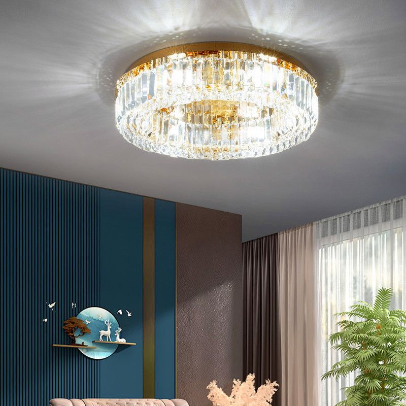 Nordic Crystal Ceiling Light Creative Flush Mount Light Fixture for Bedroom