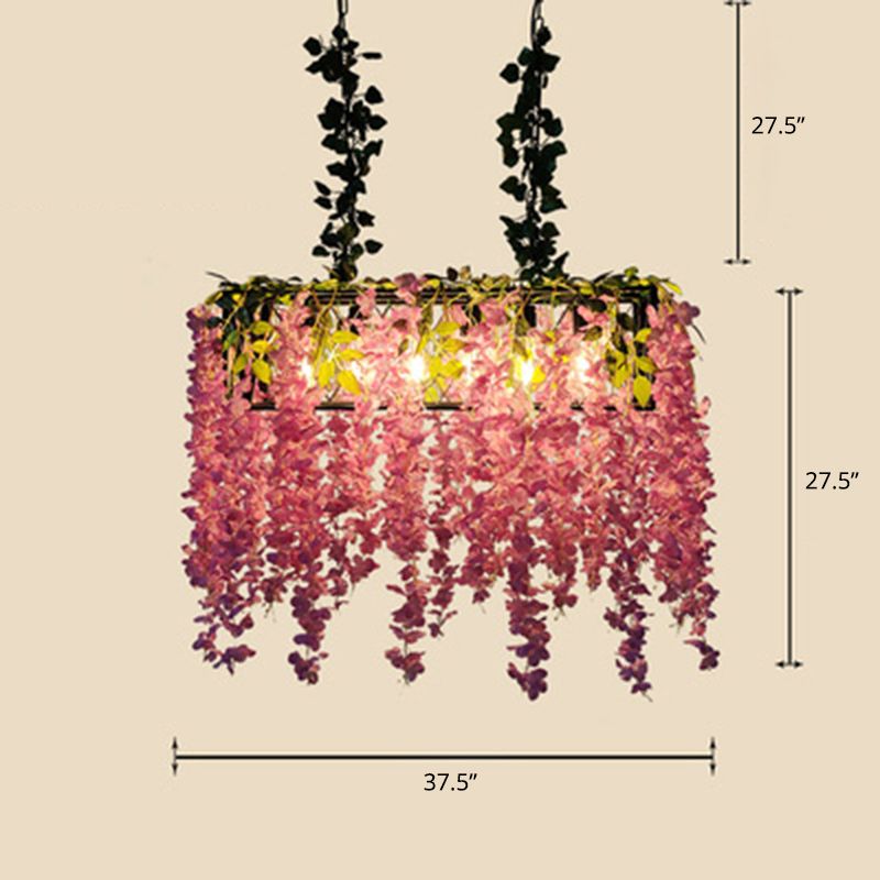 Farmhouse Botanic Chandelier colgante de metal ligero Luz colgante de luz para restaurante