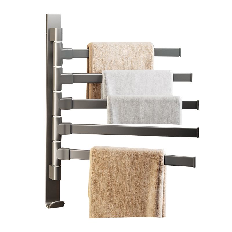 Contemporary Gray Bathroom Accessory Set  Aluminum Towel Bar