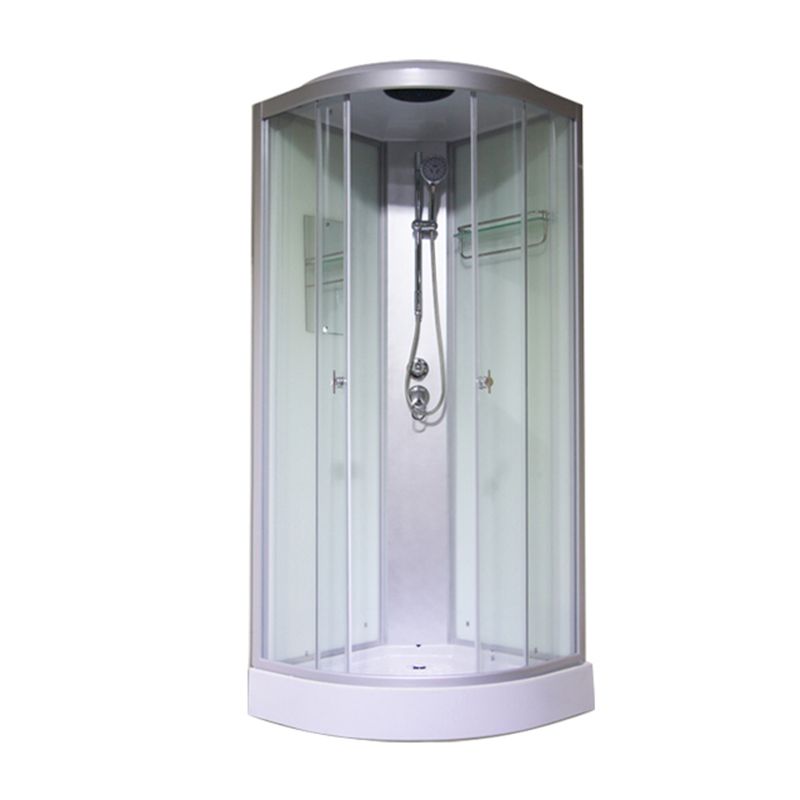 Round Semi-Frameless Shower Stall Corner Tempered Glass Shower Stall