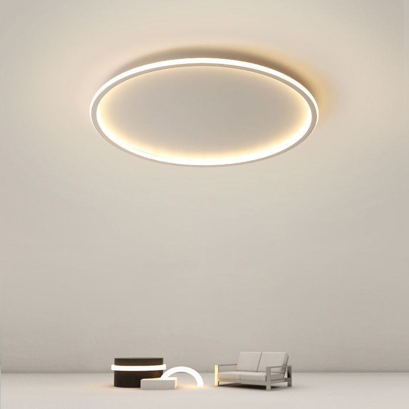 Moderne einfache Art Runde Decke montierte Licht Aluminium 1 Licht bündig Mount Beleuchtung
