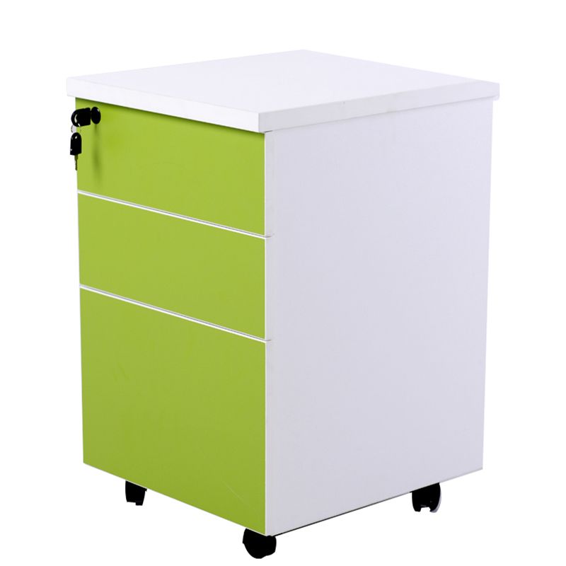 Contemporary File Cabinets Wood File Pedestal with Key Lock for Home Office