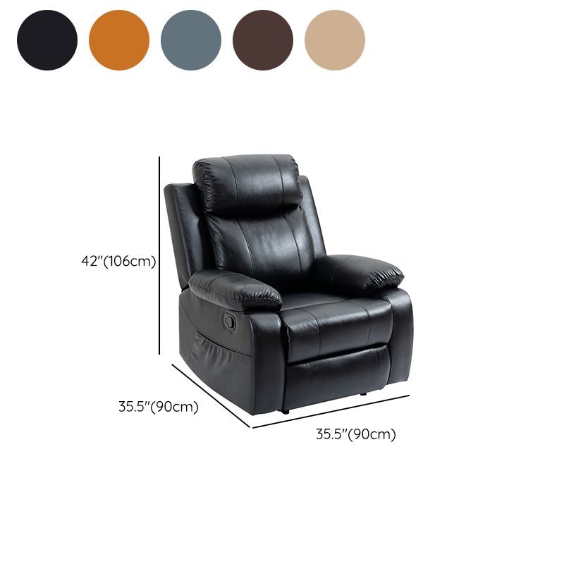 Contemporary Standard Recliner Metal Solid Color Rocker Manual-Push Botton