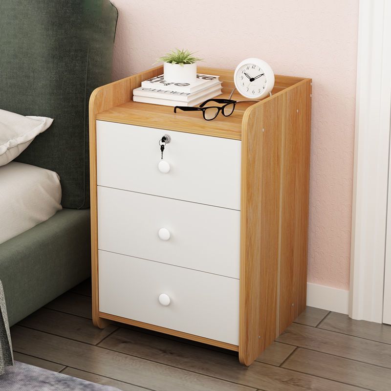 Modern Nightstand Wooden Night Table with Drawers for Bedroom