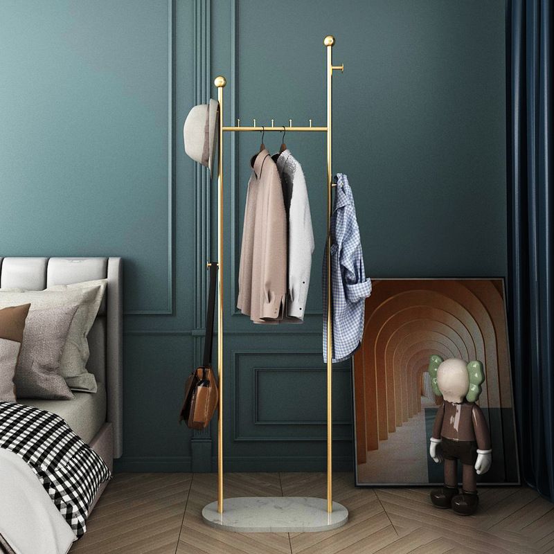 Modern Metal Coat Rack Hooks Entryway Free Standing Coat Hanger