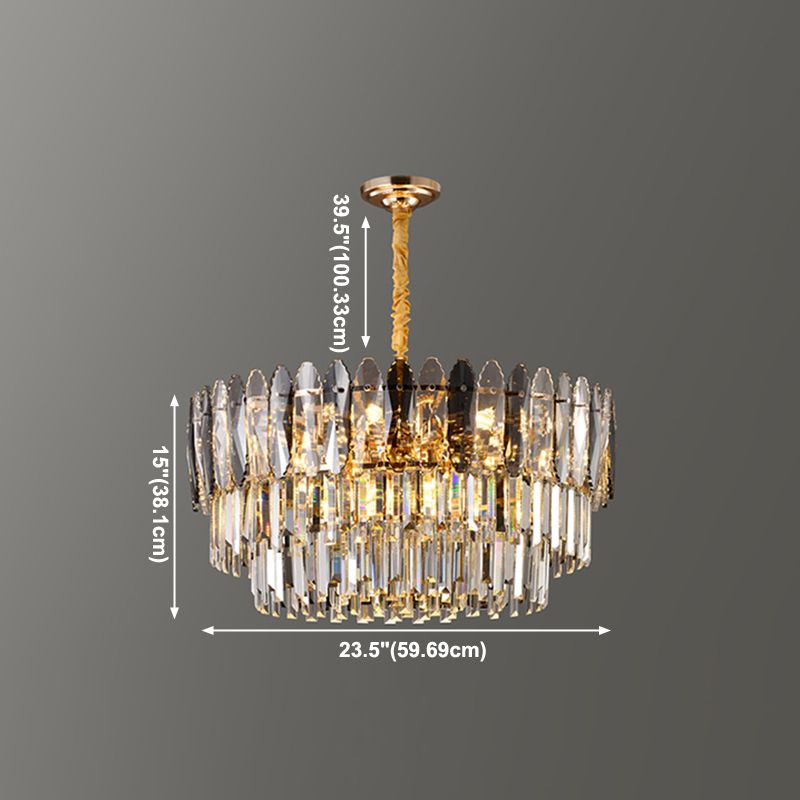 Pendre géométrique Lights Pending Crystal Pendant Lighting in Gold