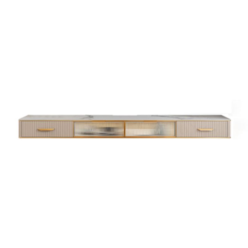 Modern TV Stand Console Floating TV Media Console with 2 Drawers