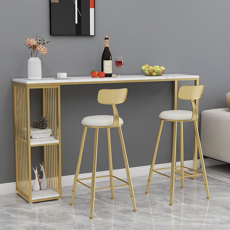 Contemporary Sintered Stone Table Rectangle Bar Counter Table for Home