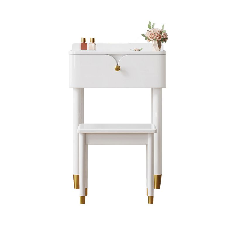 Modern Style Solid Wood Frame Vanity Table Metal Base Dressing Table