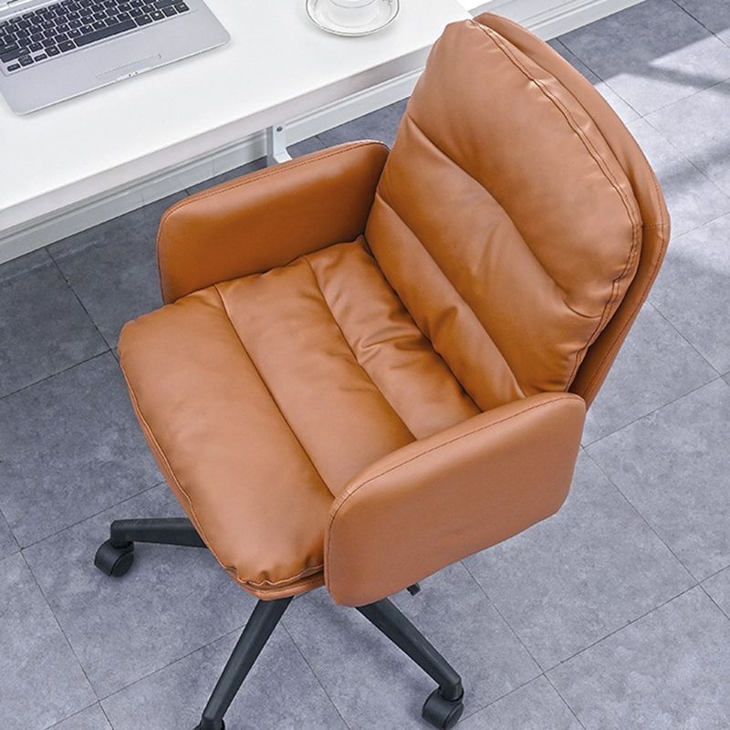 Nylon Frame Modern Desk Chair with Wheels Mid Back Task Chair