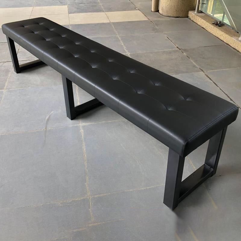 Metal Cushioned Entryway Bench 15.7 Inch Wide Modern Seating Bench