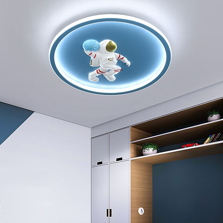 Nordic LED Ceiling Lamp Macaron Flush Mount Light Fixture for Kids' Room