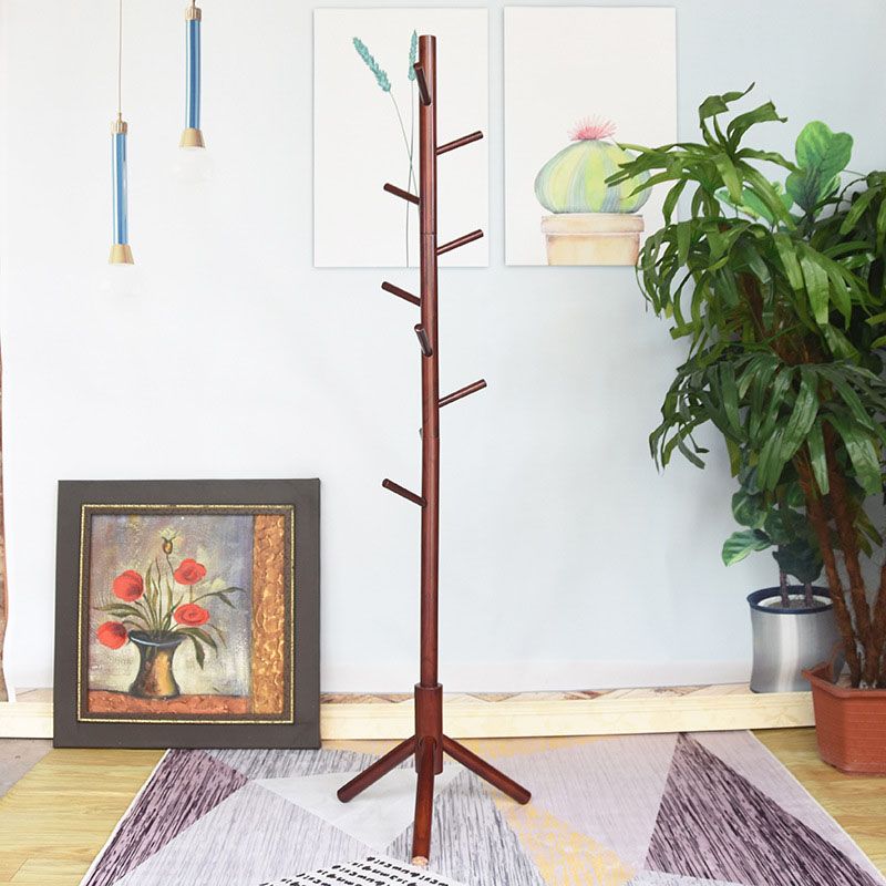 Mid Century Modern Entry Hall Tree Ash Free Standing Coat Hanger