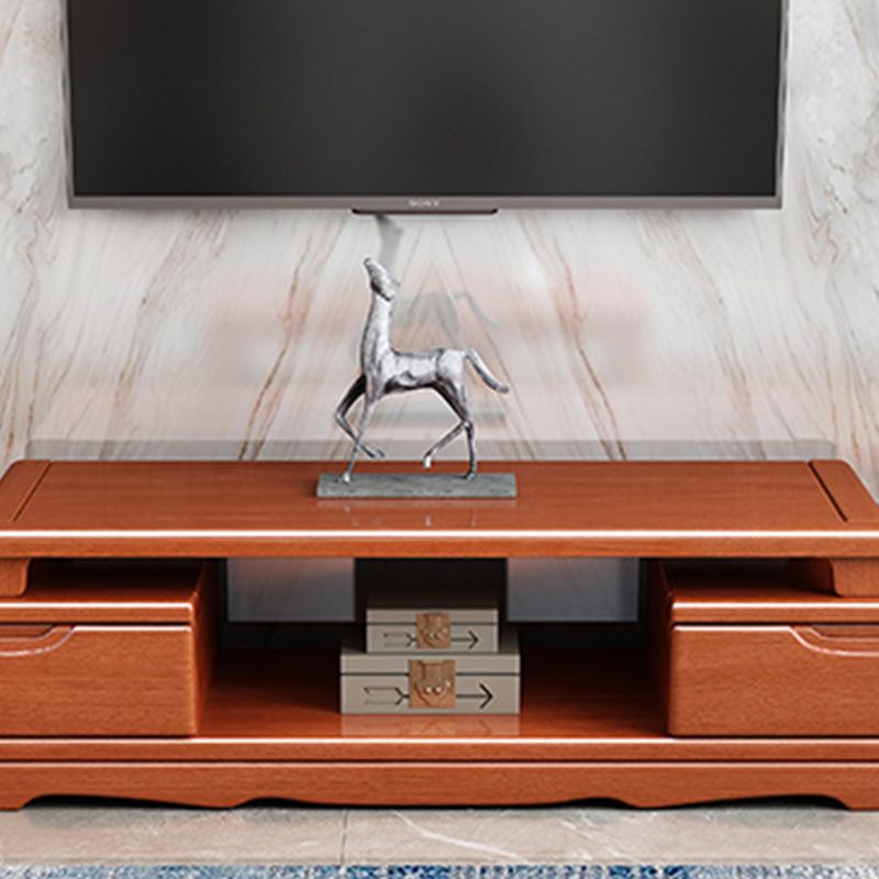 Wooden Stand Console Traditional Style Home TV Cabinet with Drawers