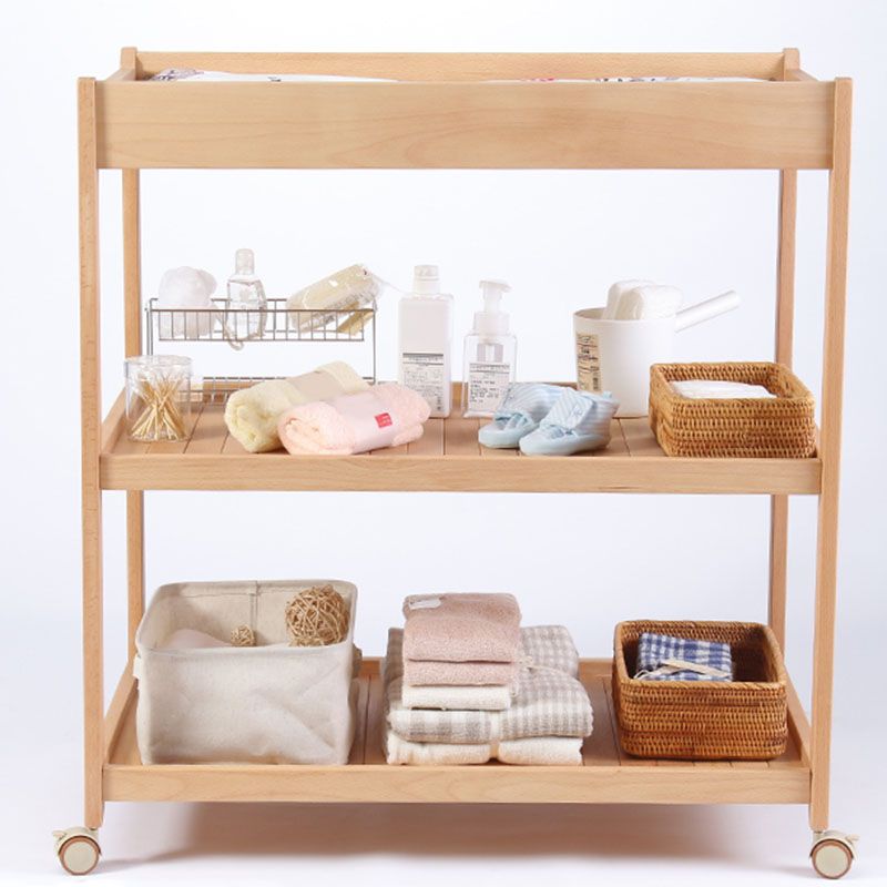 Wooden Baby Changing Table Flat Top Changing Table with Storage