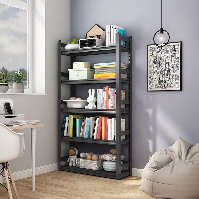 Modern Style Open Back Standard Bookshelf Metal Bookcase for Study Room