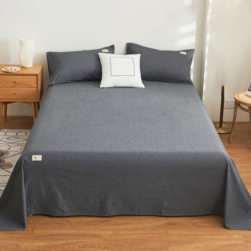 Cotton Fitted Sheet Solid Elegant Basic Pillowcase for Bedroom