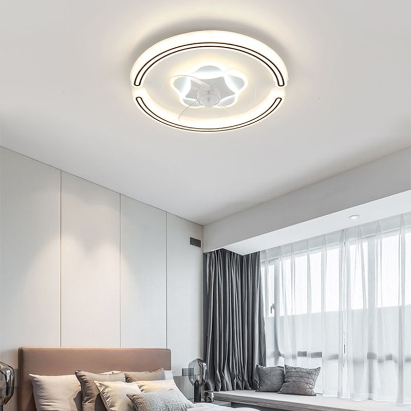 Ventilateur de plafond rond blanc ultrathin