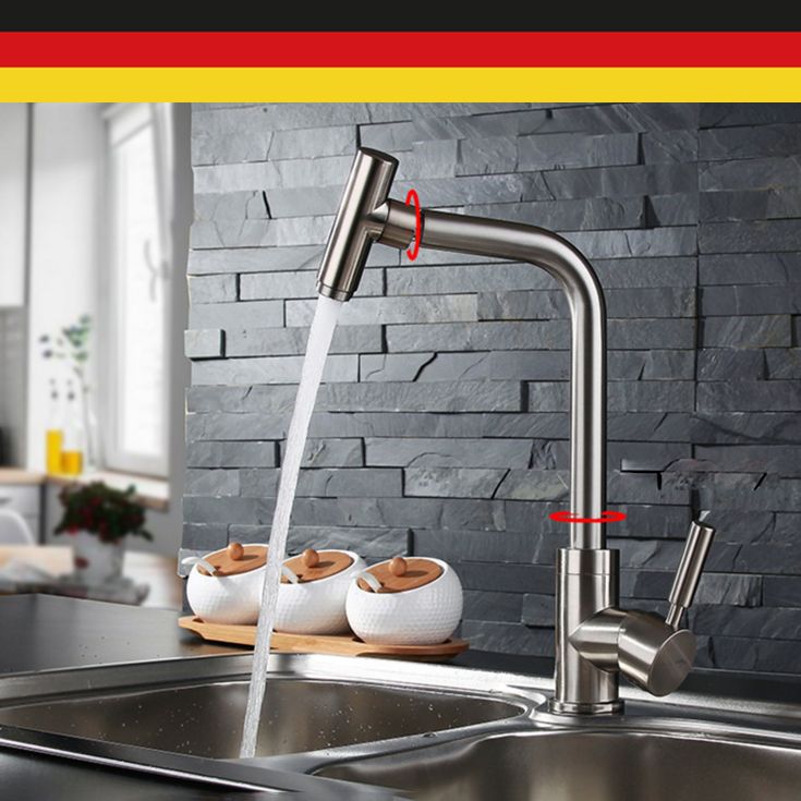 Modern Lead Free Water Filler One Handle High Arch Kitchen Faucet