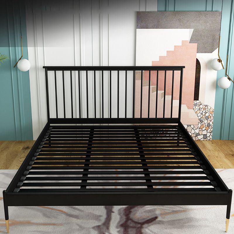 Modern Slat Standard Bed No Theme Metal Tall Clearance Panel Bed