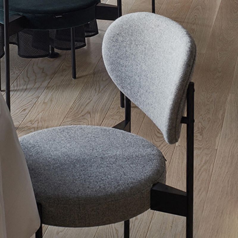 Minimalist Design Upholstered Dining Chairs Open Back Side Chair for Home