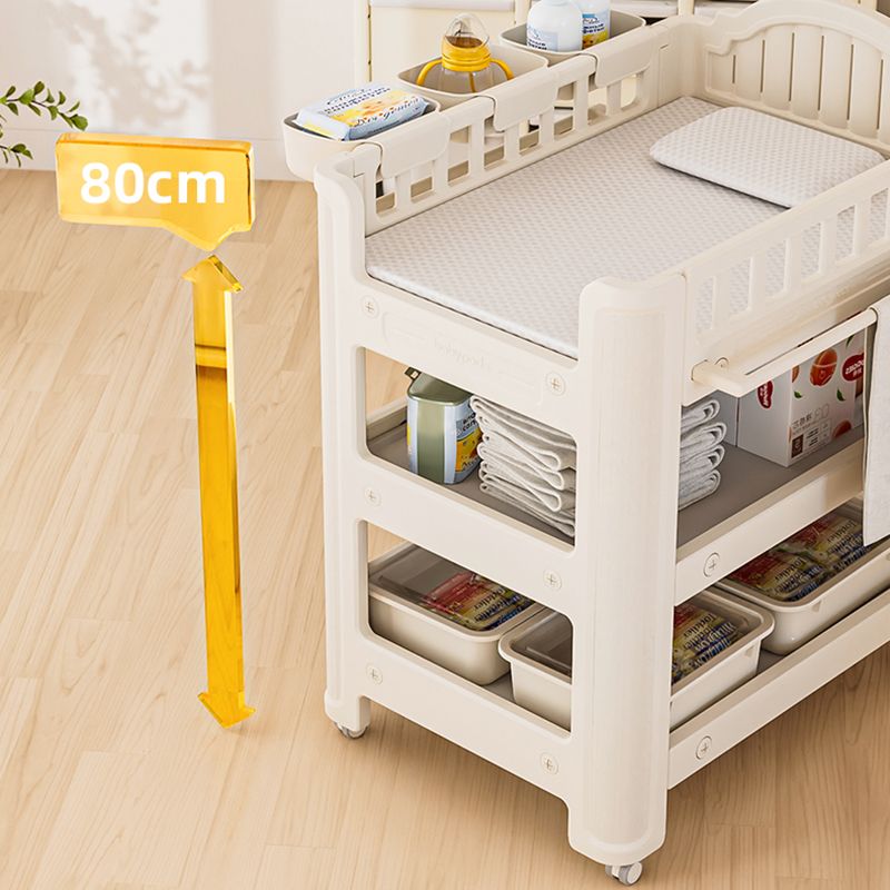 Modern Arch Top Changing Table Plastic Baby Changing Table with Safety Rail