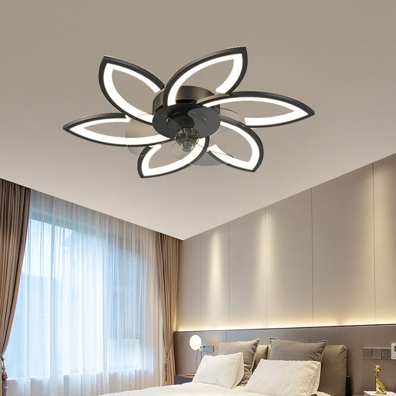 Metal Geometric Shape Ceiling Fans Light Modern Style Multi-Lights Ceiling Fan Light