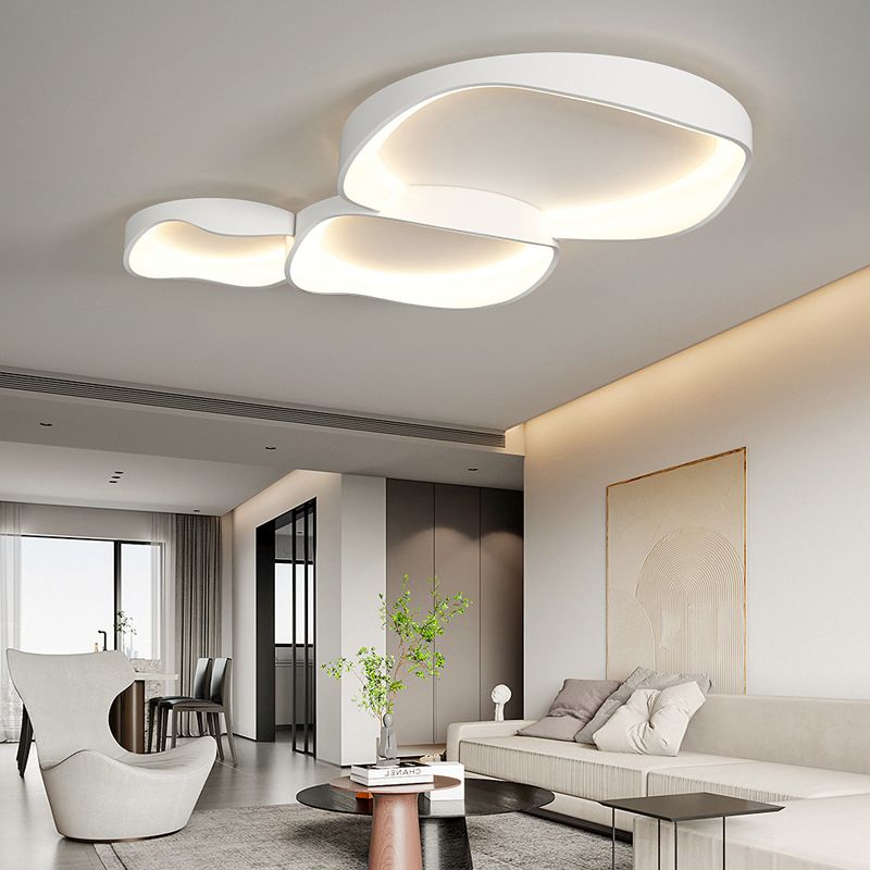 Contemporary LED Ceiling Lamp Geometrical Flush Mount Lighting for Bedroom