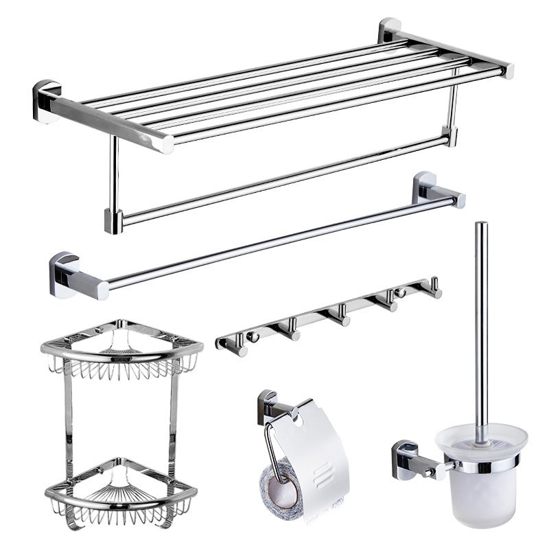 Modern Bath Hardware Set Stainless Steel Bath Shelf Towel Bar Bathroom Accessory Kit