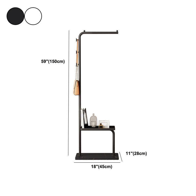 Contemporary Metal Coat Rack 3 Coat Hooks Standing Coat Rack