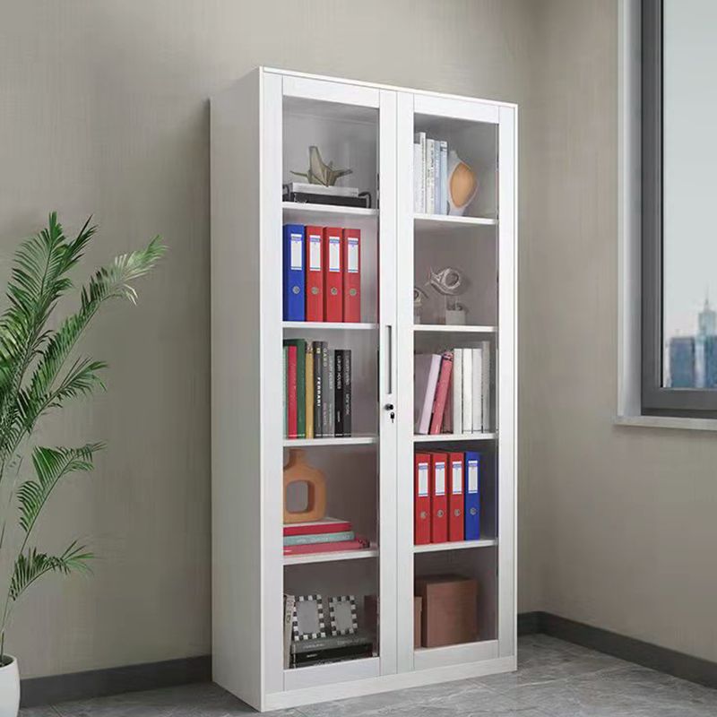 Modern File Cabinet Solid Color Vertical Metal File Cabinet with Storage Shelves