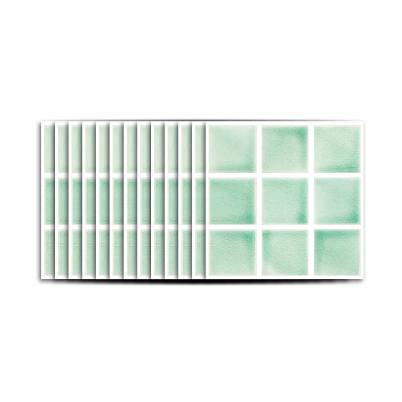 Green Checkered Wallpaper Panels 50 Pcs Peel and Stick Wall Covering for Accent Wall
