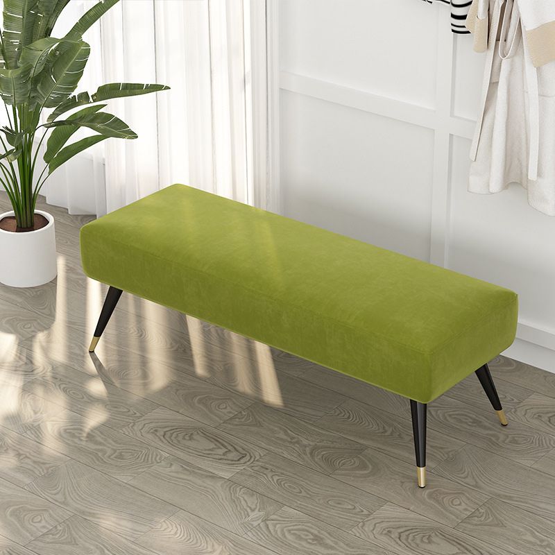 16.5 Inch Wide Glam Metal Seating Bench Cushioned Entryway Bench