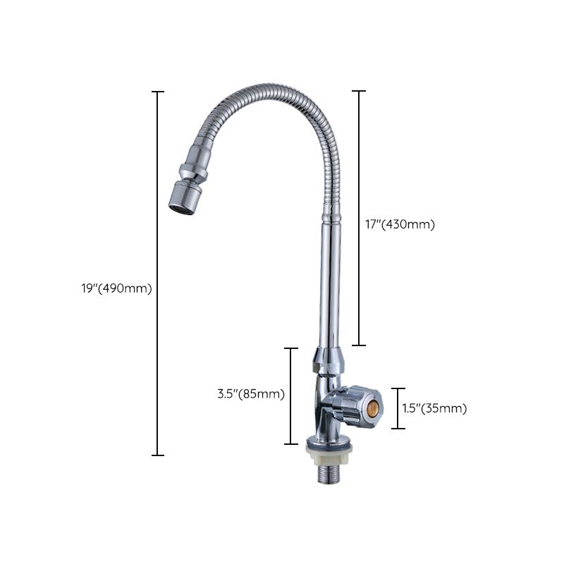 1-Hole Kitchen Faucet Single Handle Kitchen Sink Faucet with Swivel Spout