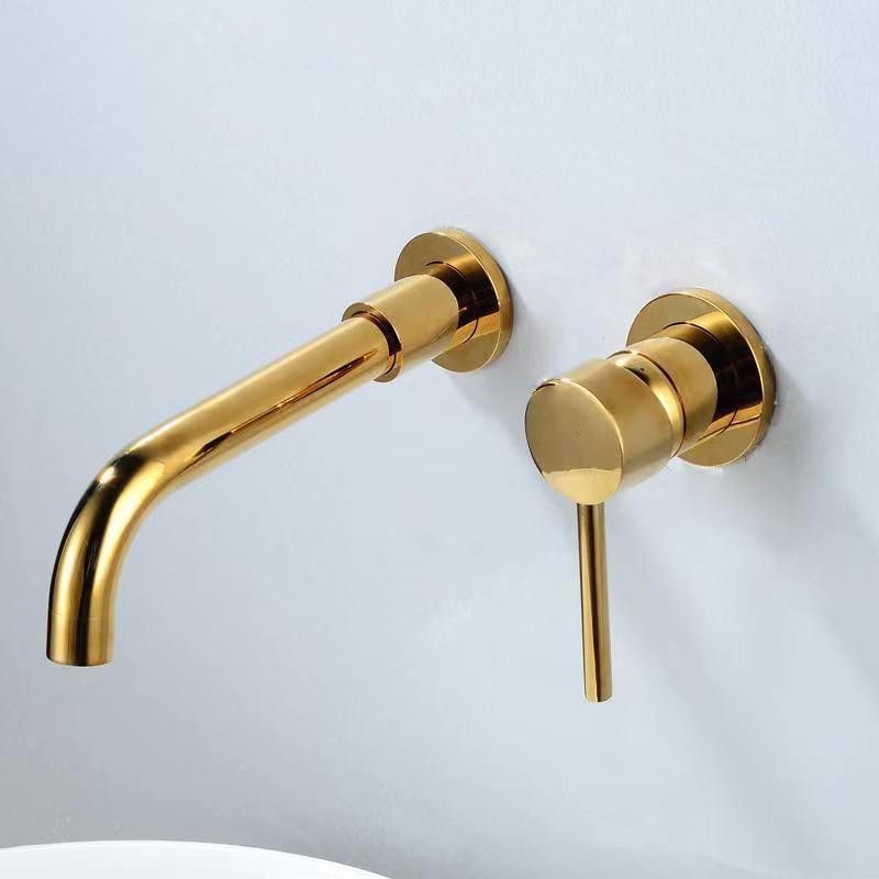 Modern 1 or 2-Handle Bathroom Sink Faucet Circular Wall Mounted Bathroom Faucet.