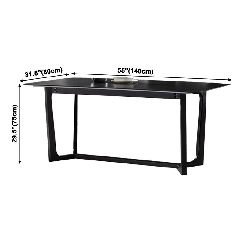 Table de salle à manger en pierre industrielle industrielle table rectangle de base pour la maison