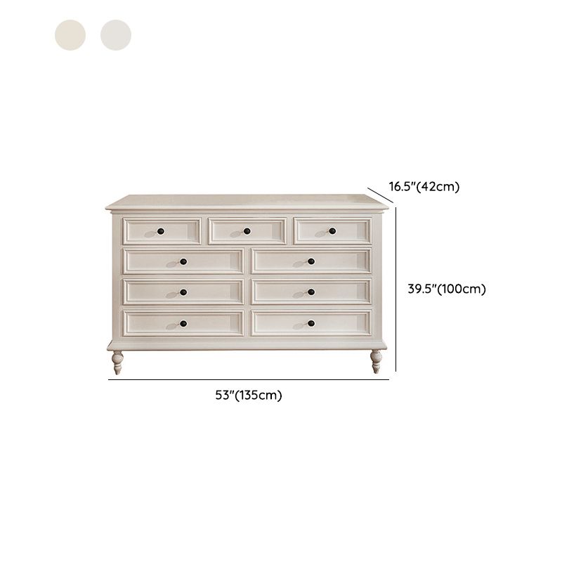 Scandinavian White Wooden Storage Chest Drawers Included for Home