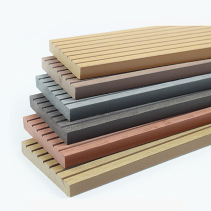 Outdoor Floor Patio Stripe Composite Wooden Water-resistant Deck Plank