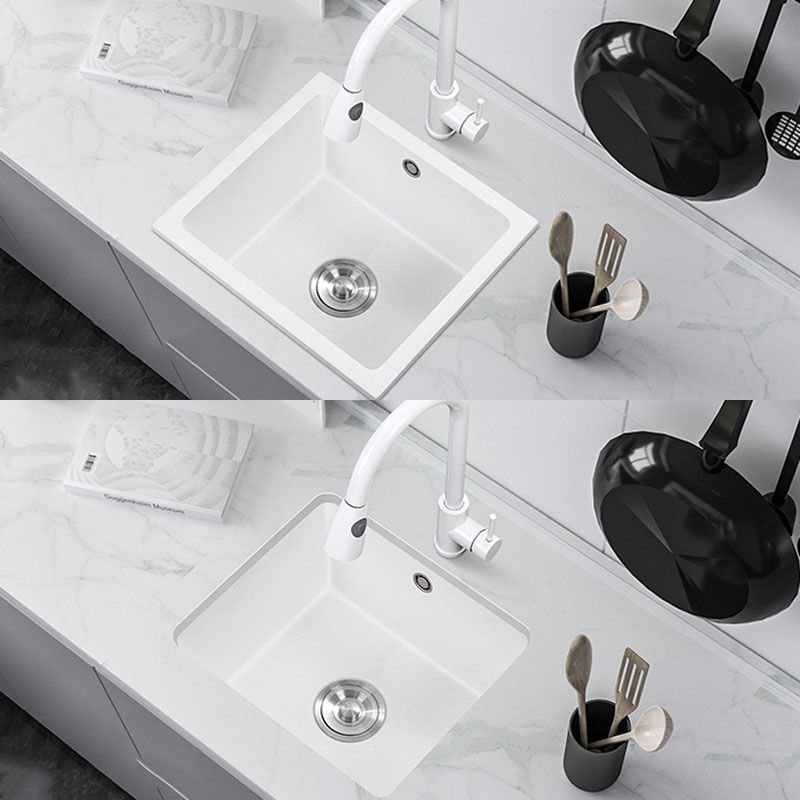 Modern Style Kitchen Sink Noise-cancelling Design Quartz Kitchen Sink