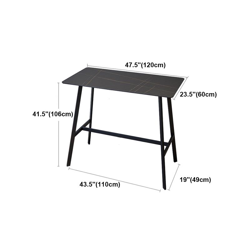 Contemporary Rectangle Table Dining Bar Counter Table for Kitchen