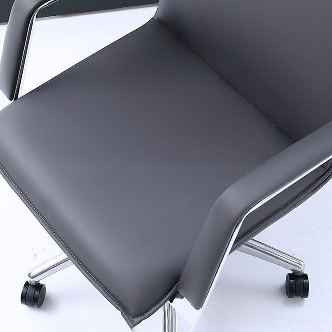 Modern Style Swivel Executive Chair Leather Tilt Mechanism Office Chair