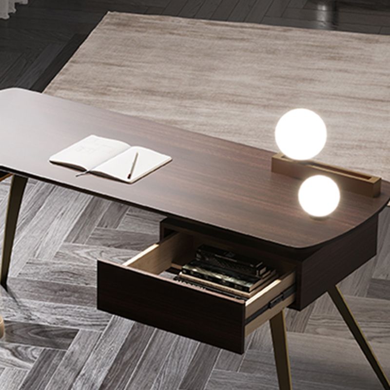 Contemporary Wood Office Desk Oval Writing Desk with Legs for Office