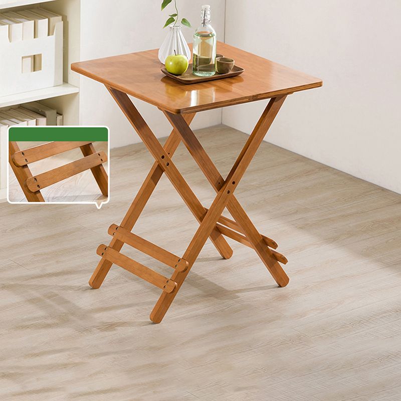 Contemporary Camping Table Solid Wood Folding Table, 29.92" High