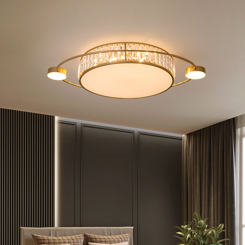 Modern Geometric Ceiling Light Crystal Multiple-Light Flush Ceiling Lights