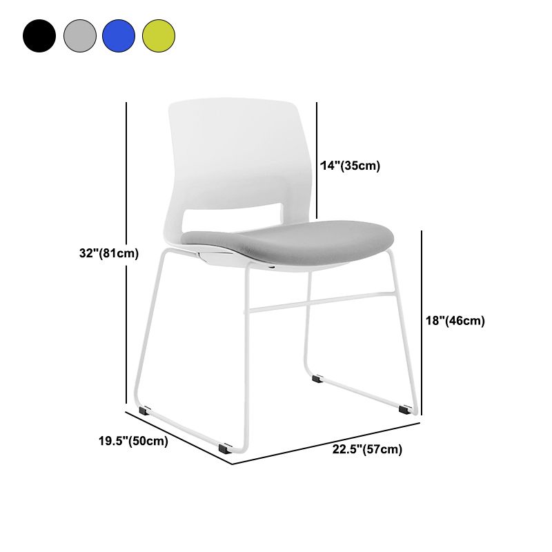 Contemporary White Back Guest Chair No Distressing Low Back Office Chair